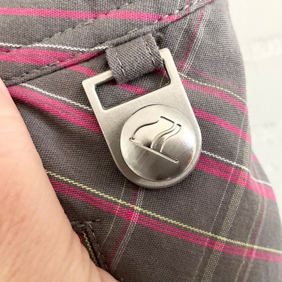 Golf America Skort Plaid Argyle Gray Pink Lime Green Sporty Cotton Stretch Sz 16 - Picture 12 of 14